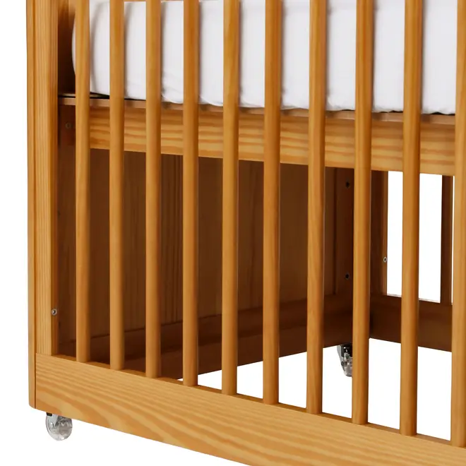 BERÇO COM PALHINHA 70 CM 2 EM 1 - BERÇO/MINICAMA PALHANDI - AMÊNDOA/NATURAL - Foto 20