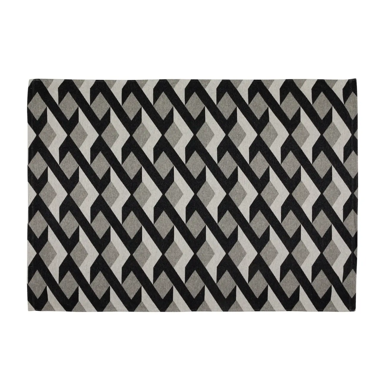 TAPETE 1,32 M X 2 M VERZZO - PRETO/CINZA - Foto 1