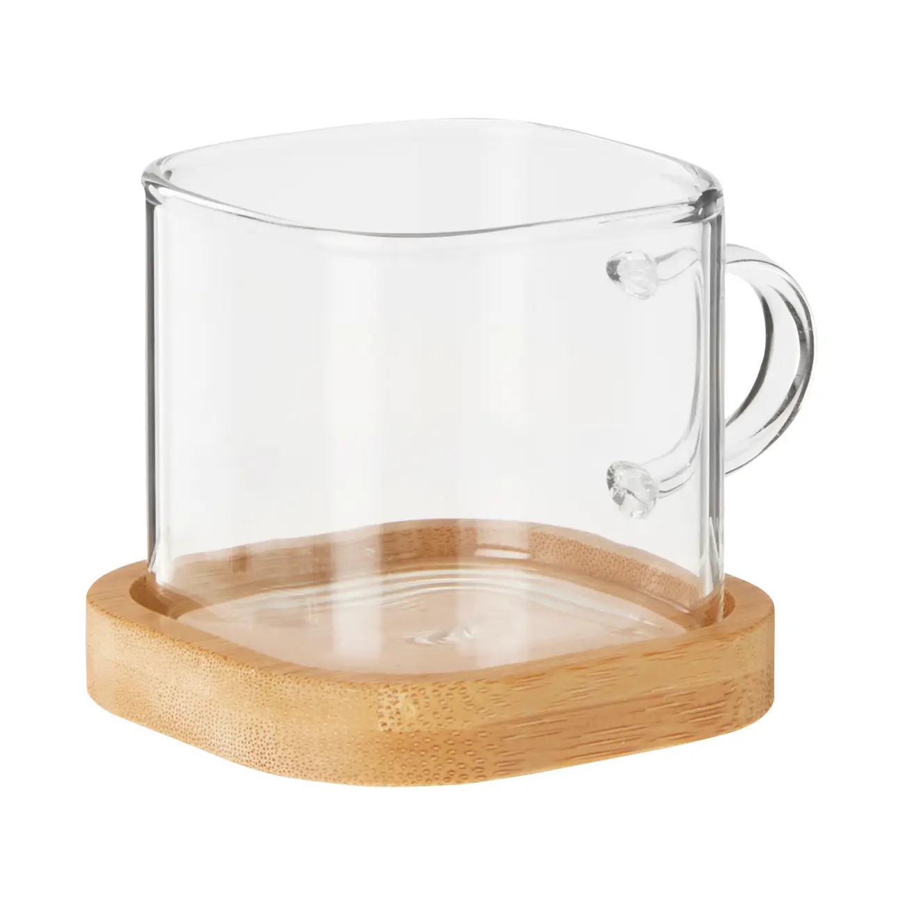XÍCARA CAFÉ QUADRADO 100 ML BAMBOO - INCOLOR/BAMBU - Foto 3