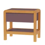 MESA DE CABECEIRA 1 GAVETA KANT - RUBY MOCHA/AMÊNDOA - Foto 19