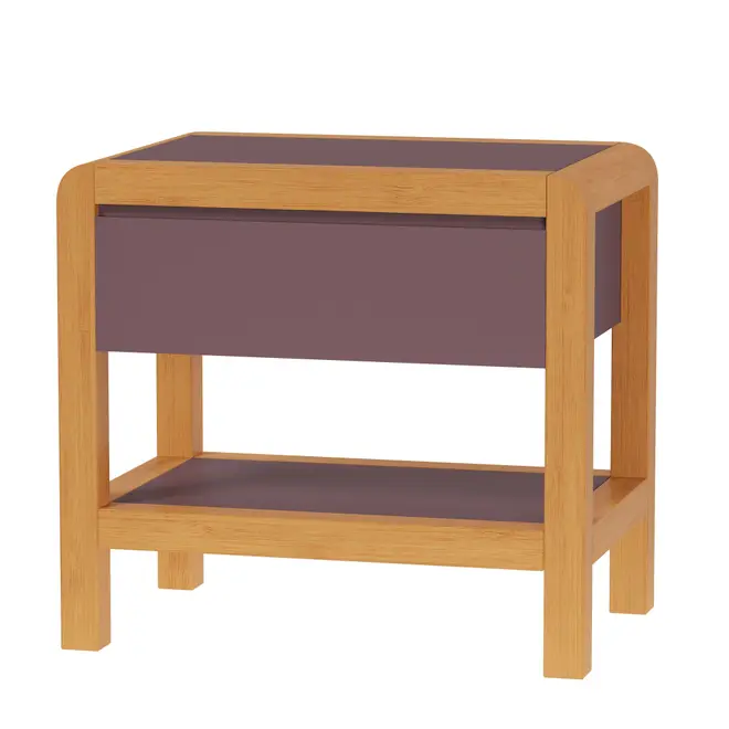 MESA DE CABECEIRA 1 GAVETA KANT - RUBY MOCHA/AMÊNDOA - Foto 19