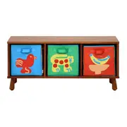ESTANTE BAIXA 108X49 C/3 CAIXAS ORG SAUÍ - NOZES/MULTICOR - Foto 1