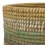 CESTO 40 CM X 40 CM X 45 CM JERI - FIBRA NATURAL/MULTICOR - Foto 5