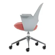 CADEIRA HOME OFFICE VÓRTEX - CINZA CLARO/OPALA ROSA - Foto 3