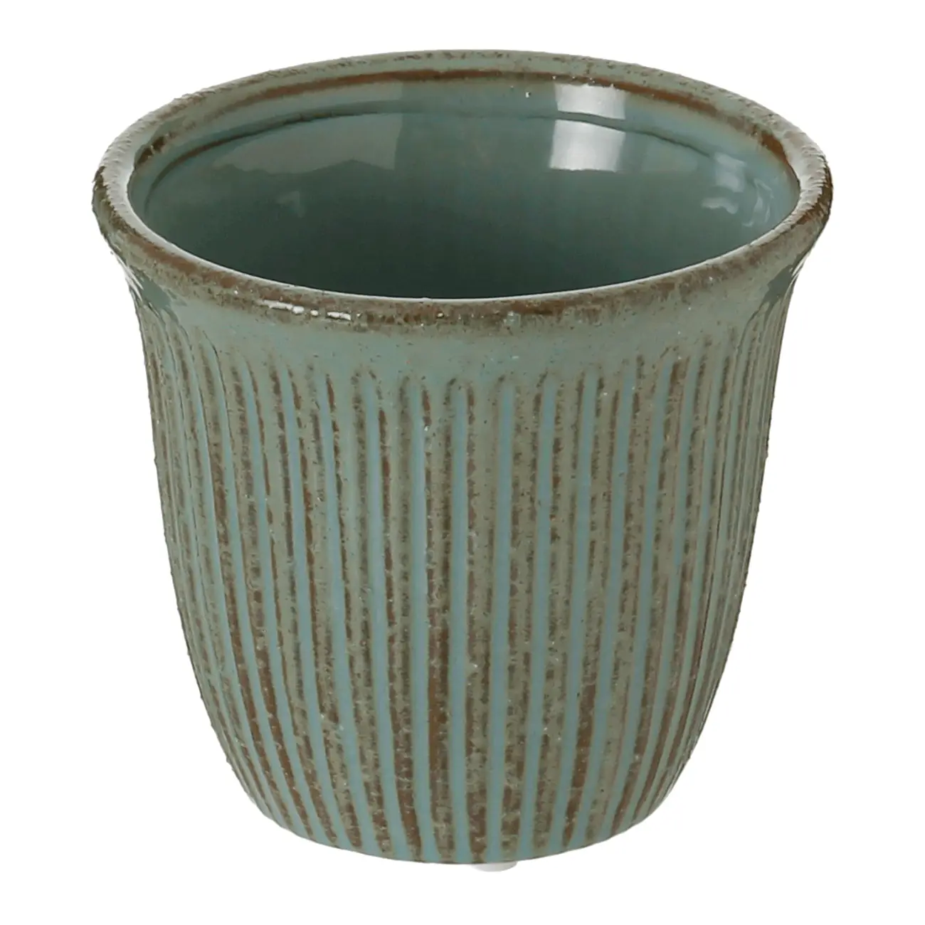 CACHEPÔ 13 CM JARDIN - BLEU CENDRÉ - Foto 2
