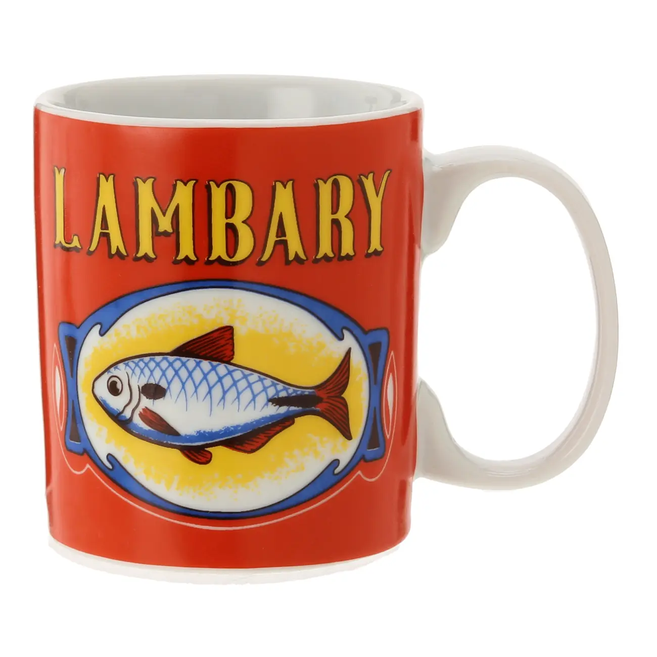 CANECA 300 ML MEMÓRIA INTERIOR LAMBARY - VERMELHO/MULTICOR - Foto 1