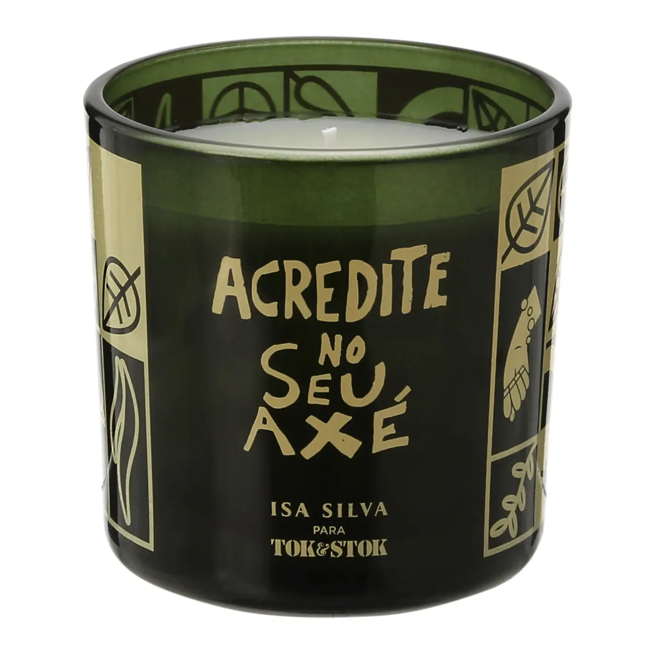 VELA PERFUMADA POTE SETE ERVAS AXÉ - VERDE/NATURAL - Foto 3