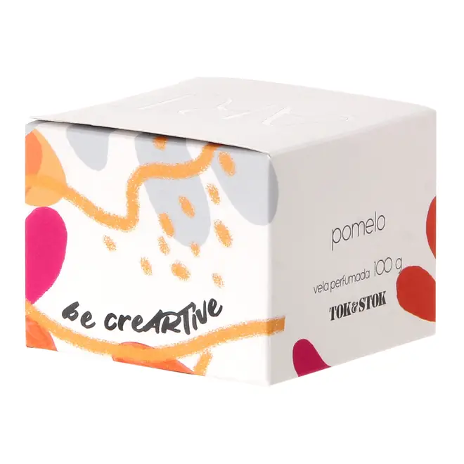 VELA PERFUMADA POTE POMELO ART - CORES CALEIDOCOLOR - Foto 3