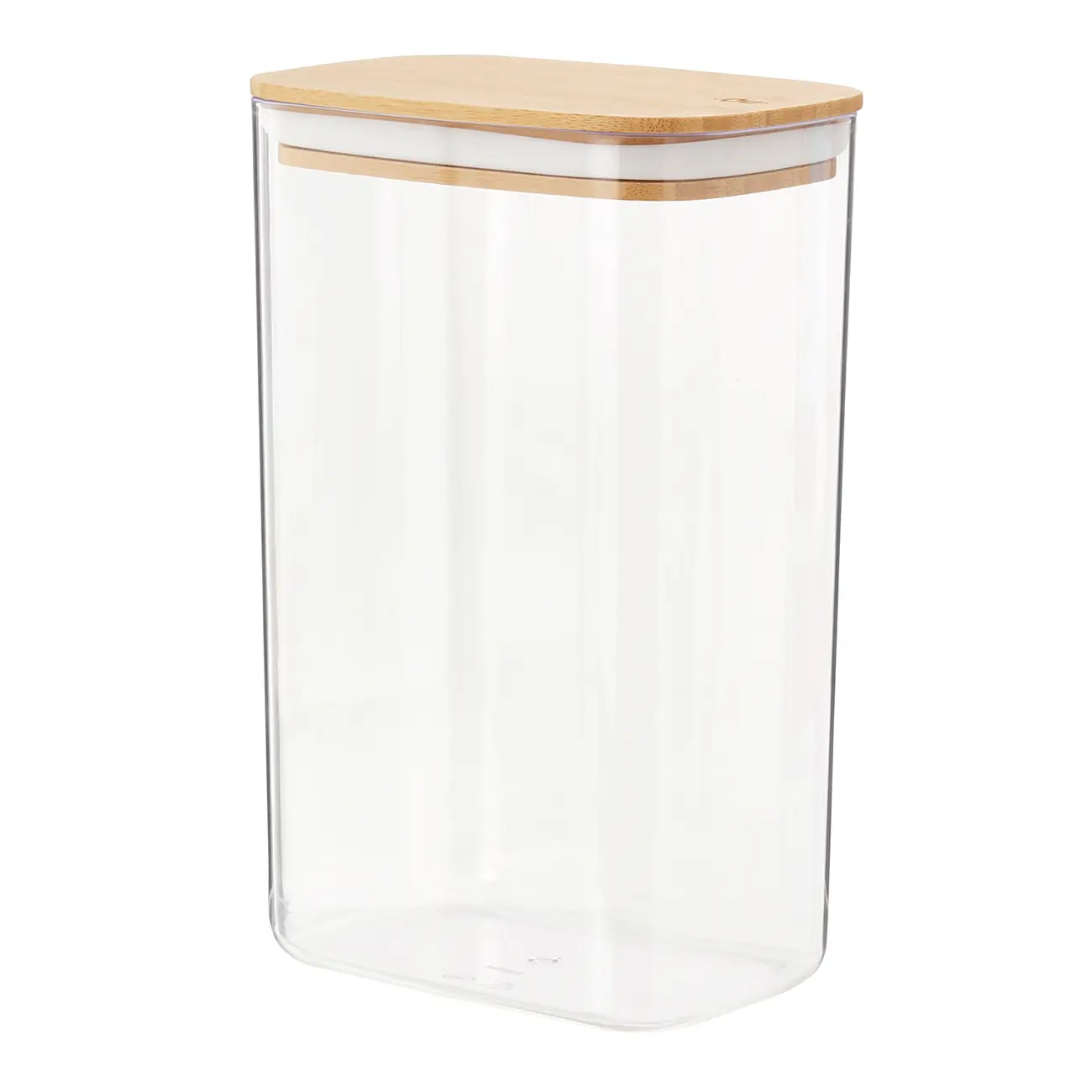 POTE HERMÉTICO 2,3 L BAMBUCCI - INCOLOR/BAMBU - Foto 3