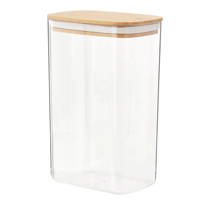 POTE HERMÉTICO 2,3 L BAMBUCCI - INCOLOR/BAMBU - Foto 3