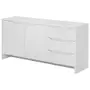 BUFFET 2 PORTAS/3 GAVETAS 1,60 M X 46 CM INDOOR - BRANCO/BRANCO - Foto 2