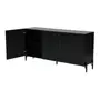 BUFFET 3 PORTAS 1,65 M X 40 CM RIBS - PRETO/PRETO - Foto 6