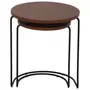 MESA LATERAL CONJUNTO COM 2 PEÇAS LOOP - PRETO/NOZES - Foto 6