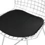 CADEIRA COM ALMOFADA BERTOIA - CROMADO/PRETO - Foto 6