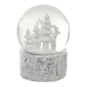 ADORNO GLOBO RENA 13 CM VILAREJO NOEL - BRANCO/INCOLOR - Foto 5