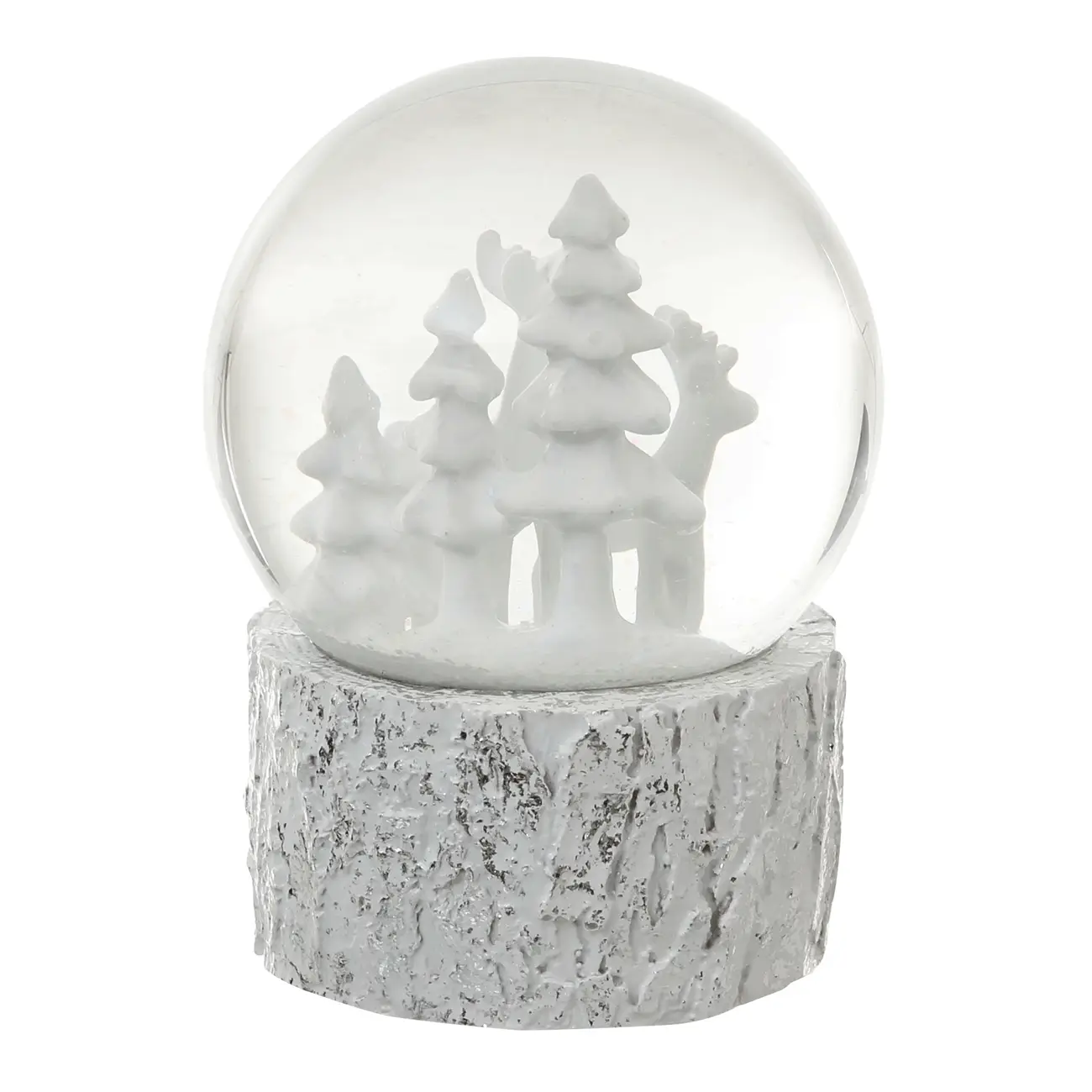 ADORNO GLOBO RENA 13 CM VILAREJO NOEL - BRANCO/INCOLOR - Foto 5