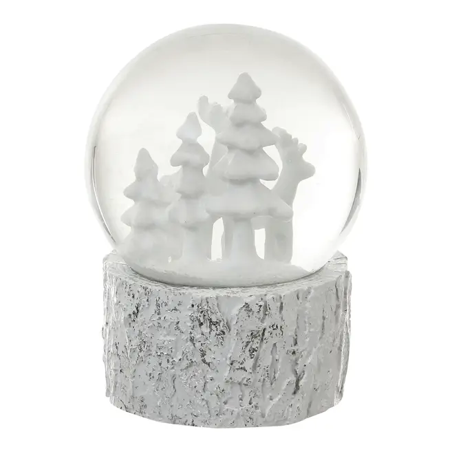 ADORNO GLOBO RENA 13 CM VILAREJO NOEL - BRANCO/INCOLOR - Foto 5