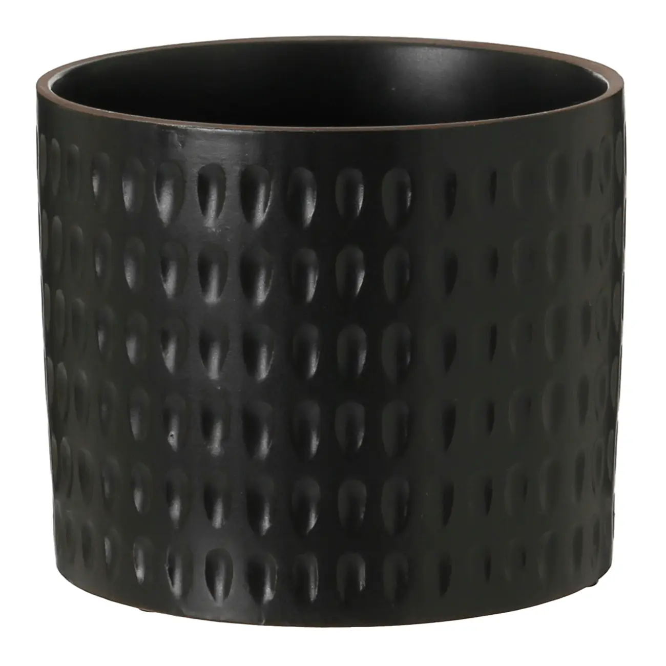 CACHEPÔ 15 CM NYORI - PRETO FOSCO - Foto 1