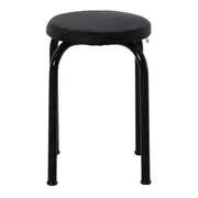 BANQUINHO EMPILHÁVEL TUBULAR - PRETO/PRETO - Foto 3