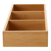 ORGANIZADOR 38 CM X 15 CM 3 DIVISÓRIAS BAMBOO - BAMBU - Foto 5