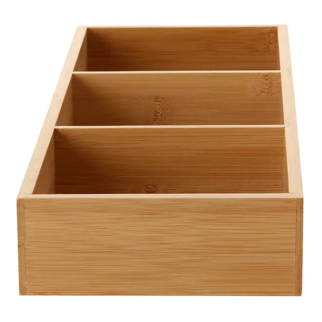ORGANIZADOR 38 CM X 15 CM 3 DIVISÓRIAS BAMBOO - BAMBU - Foto 5