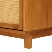 ESCRIVANINHA 1 PORTA COM PALHINHA 1,20 M X 52 CM PALHANDI - AMÊNDOA/NATURAL - Foto 10