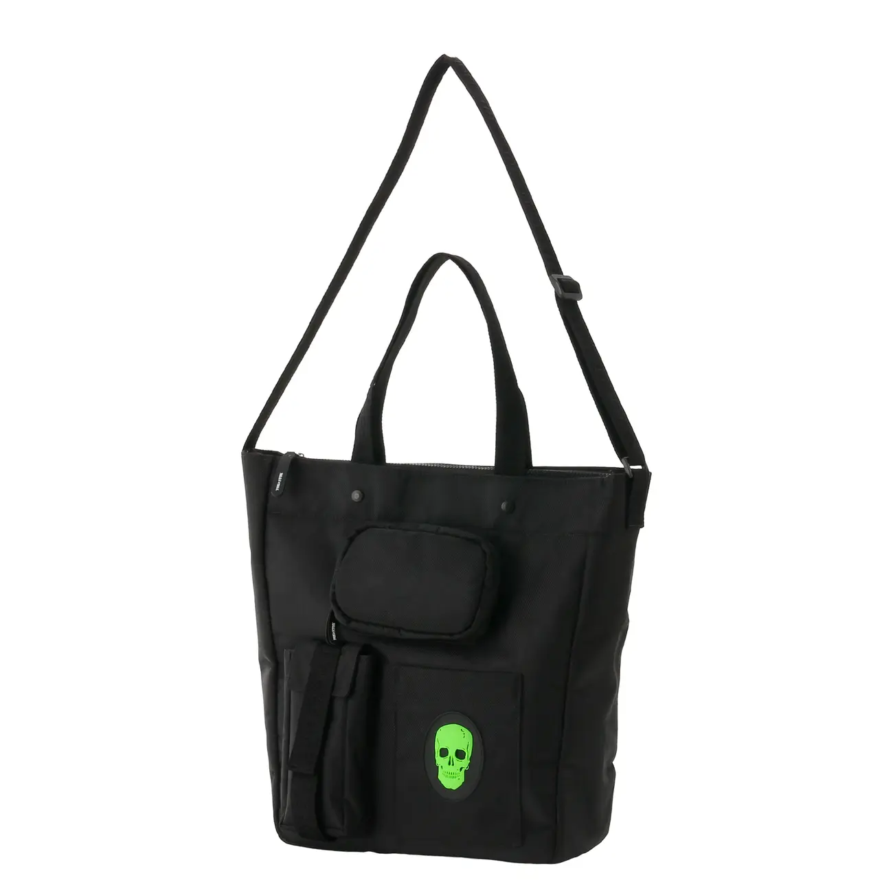 BOLSA CAVEIRA - PRETO/VERDE FLUOR - Foto 2