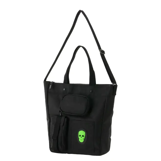 BOLSA CAVEIRA - PRETO/VERDE FLUOR - Foto 2