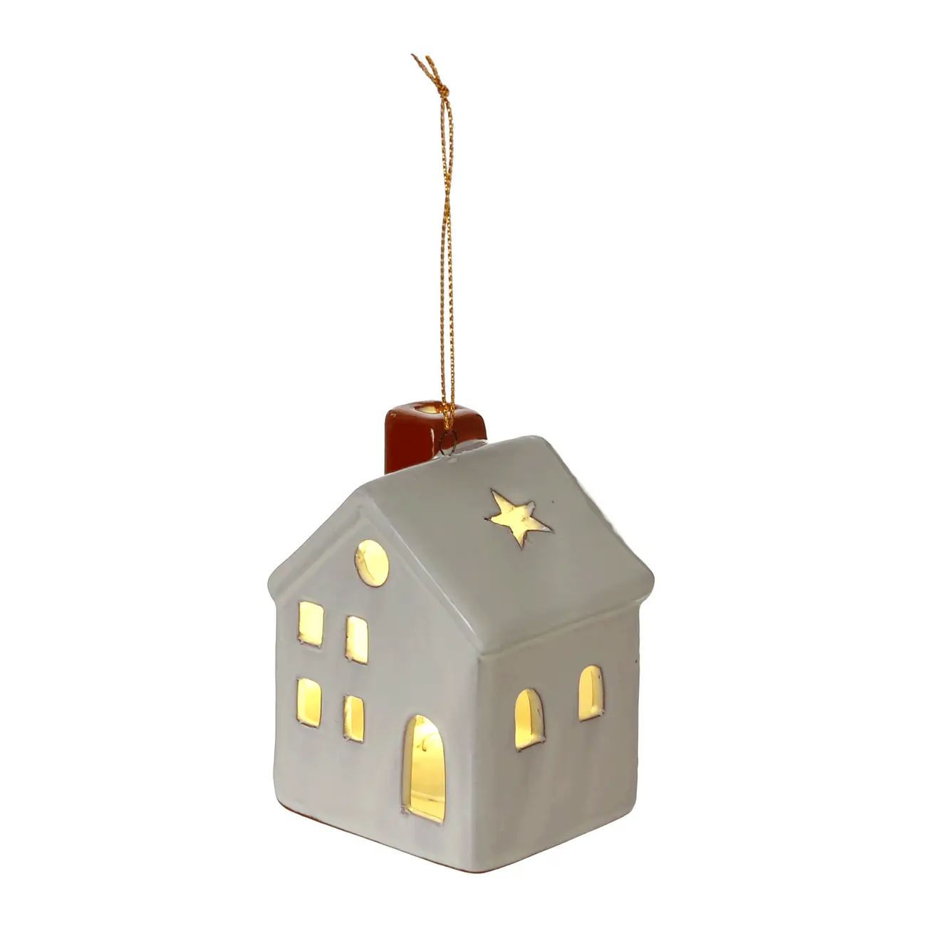 ADORNO CASINHA LED 7 CM VILAREJO NOEL - NATURAL - Foto 2