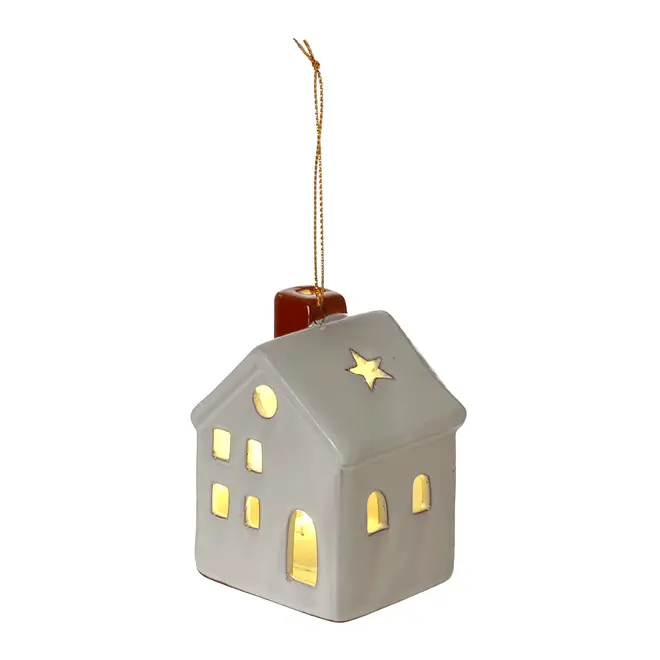 ADORNO CASINHA LED 7 CM VILAREJO NOEL - NATURAL - Foto 2