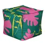 PUFF 45 CM X 45 CM FLORA CAMINHOS DO SOL - VERDE/ROSA - Foto 2