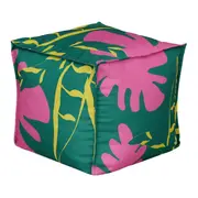 PUFF 45 CM X 45 CM FLORA CAMINHOS DO SOL - VERDE/ROSA - Foto 2