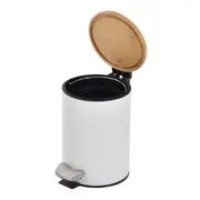 LIXEIRA 3 L BAMBUMIX - BRANCO/BAMBU - Foto 3