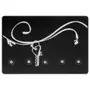 PORTA-CHAVES PAREDE COM 5 ÍMÃS THE MOST - PRETO/BRANCO - Foto 1