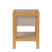 MESA DE CABECEIRA 1 GAVETA KANT - CAMELO/AMÊNDOA - Foto 16