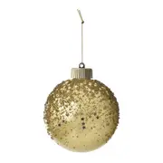 KIT PINGENTE BOLAS GLITTER COM 2 PEÇAS NATAL ASTRAL - DOURADO - Foto 2