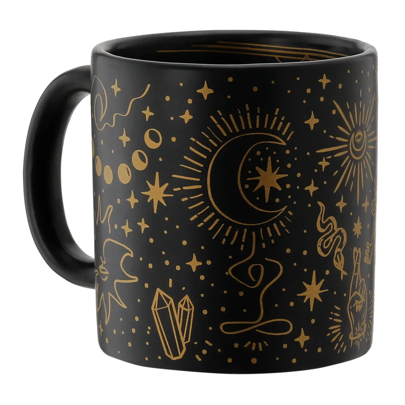 CANECA 300 ML MYSTICAL - PRETO BRILHANTE/OURO - Foto 4