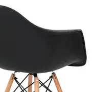 CADEIRA COM BRAÇOS EASY WOOD - FAIA/PRETO - Foto 6