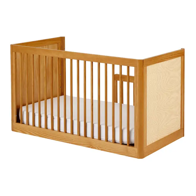 BERÇO COM PALHINHA 70 CM 2 EM 1 - BERÇO/MINICAMA PALHANDI - AMÊNDOA/NATURAL - Foto 16