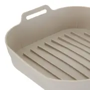 FÔRMA PARA FRITADEIRA 18 CM X 18 CM EASY FRY - BEGE - Foto 6