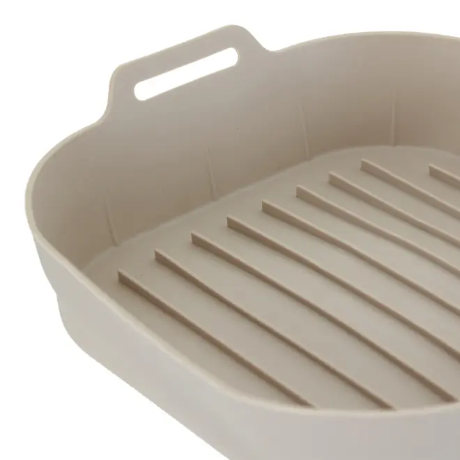 FÔRMA PARA FRITADEIRA 18 CM X 18 CM EASY FRY - BEGE - Foto 6