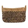 CESTO 29 CM X 45 CM X 35 CM AGUAPÉ - FIBRA NATURAL/PRETO - Foto 1