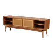 RACK 2 PORTAS DE CORRER 1,80 M X 40 CM COM PALHINHA ARES - TAUARI/FIBRA CLARA - Foto 7