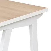MESA DE ESCRITÓRIO 1,50 M X 60 CM COM CAIXA PARA CONECTIVIDADE ALETA - BRANCO/OAK TAMMI - Foto 5