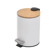 LIXEIRA 3 L BAMBUMIX - BRANCO/BAMBU - Foto 2