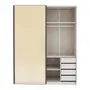 GUARDA-ROUPA DE CASAL 2 PORTAS DE CORRER COUTURE - BEGE/BRONZE - Foto 4