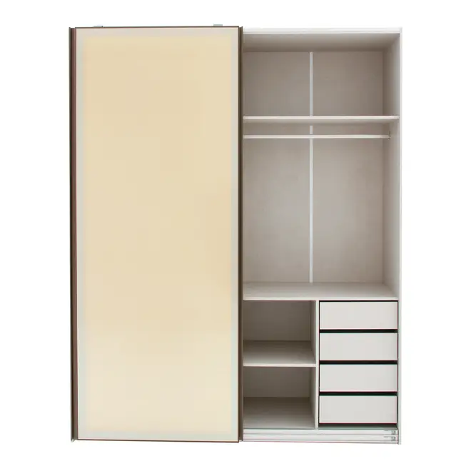 GUARDA-ROUPA DE CASAL 2 PORTAS DE CORRER COUTURE - BEGE/BRONZE - Foto 4