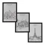 KIT QUADROS C/3 TRAVEL MEMORIES - PRETO/BRANCO - Foto 1
