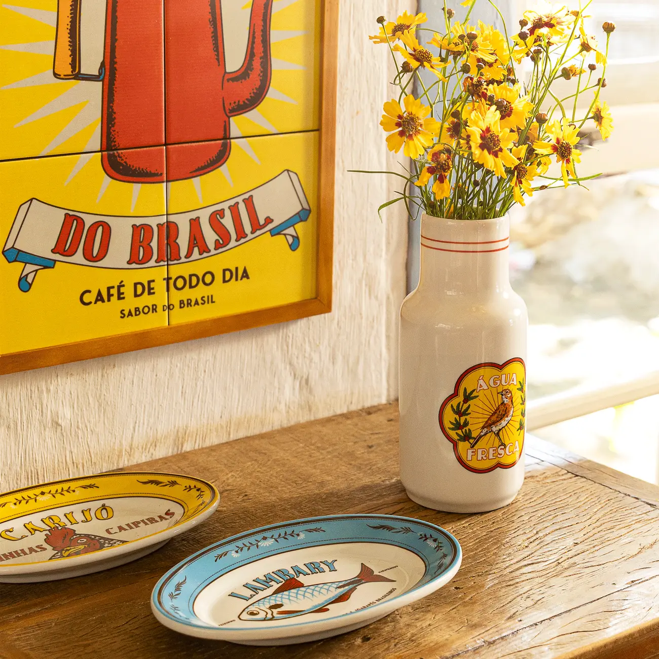 TRAVESSA 22 CM MEMÓRIA INTERIOR CARIJÓ - AMARELO/MULTICOR - Foto 5
