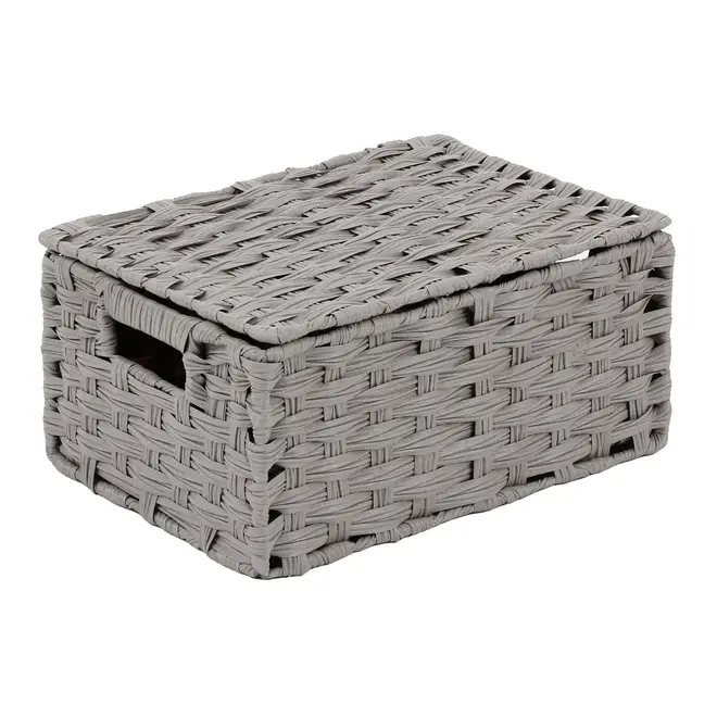 CESTO DOBRÁVEL 34 CM X 24 CM X 15 CM NID - CINZA PROVENCE - Foto 4